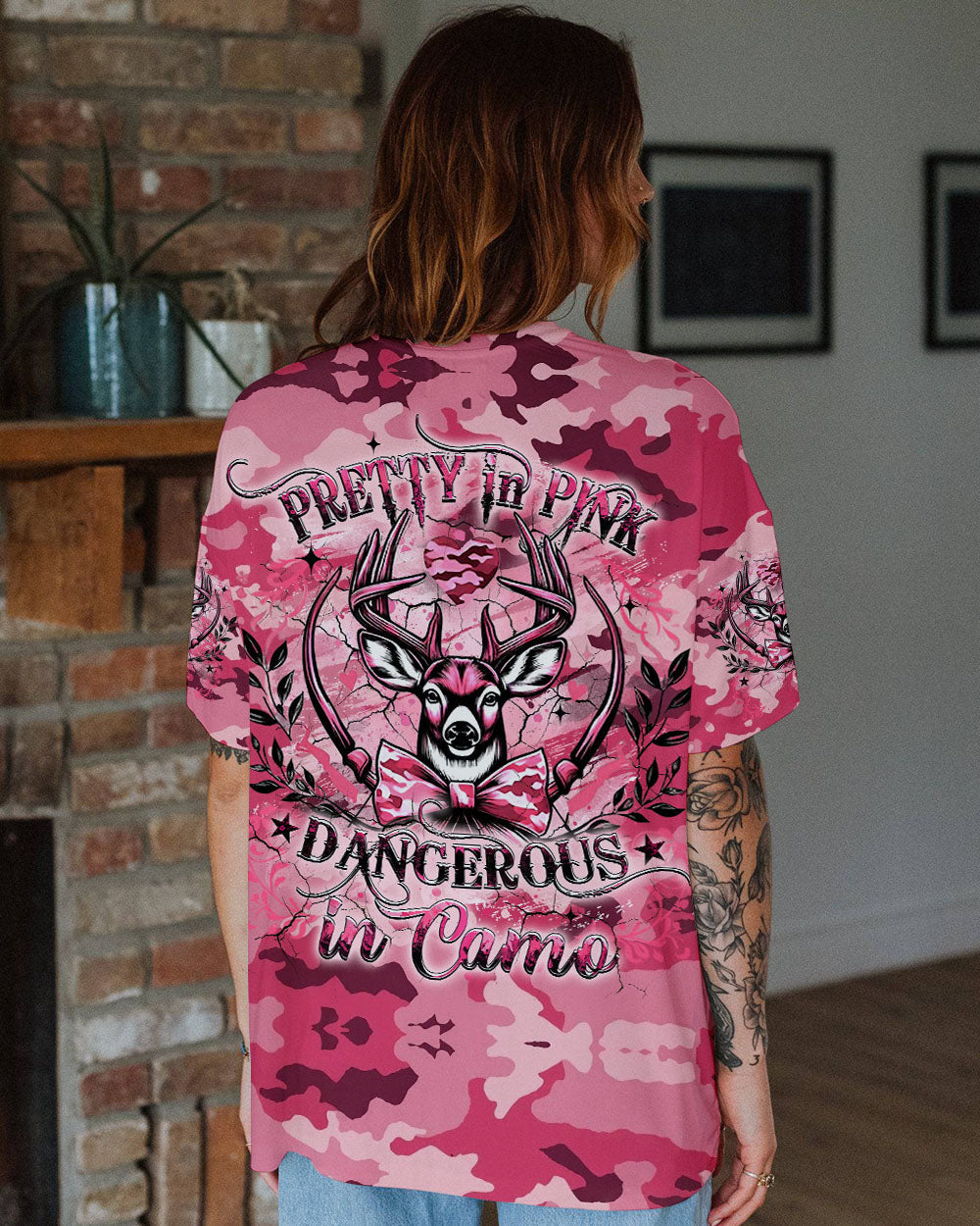BLISSCORNERS PRETTY IN PINK HUNTING ALL OVER PRINT
