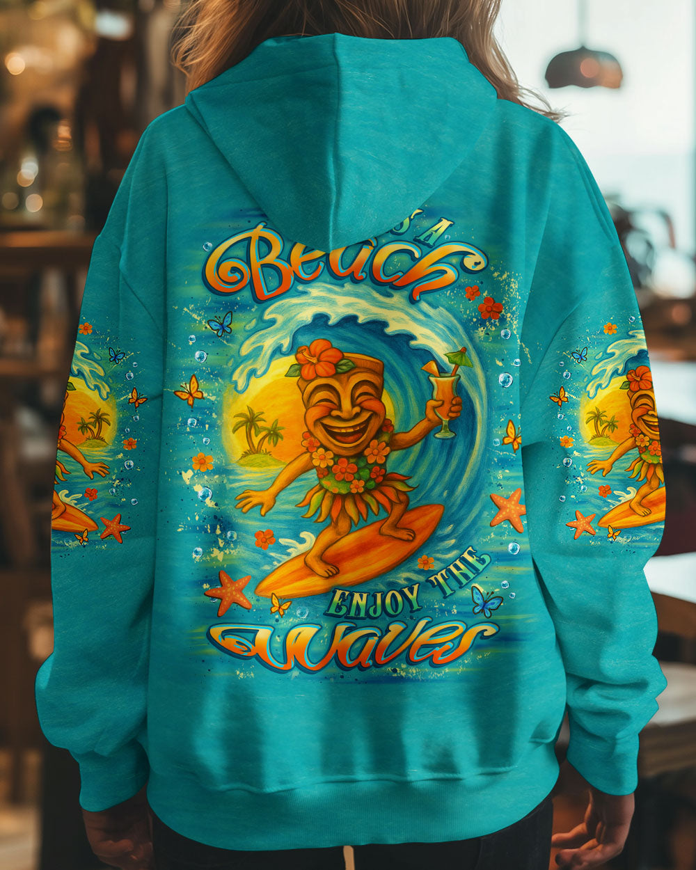 BLISSCORNERS LIFE IS A BEACH ENJOY THE WAVES ALL OVER PRINT