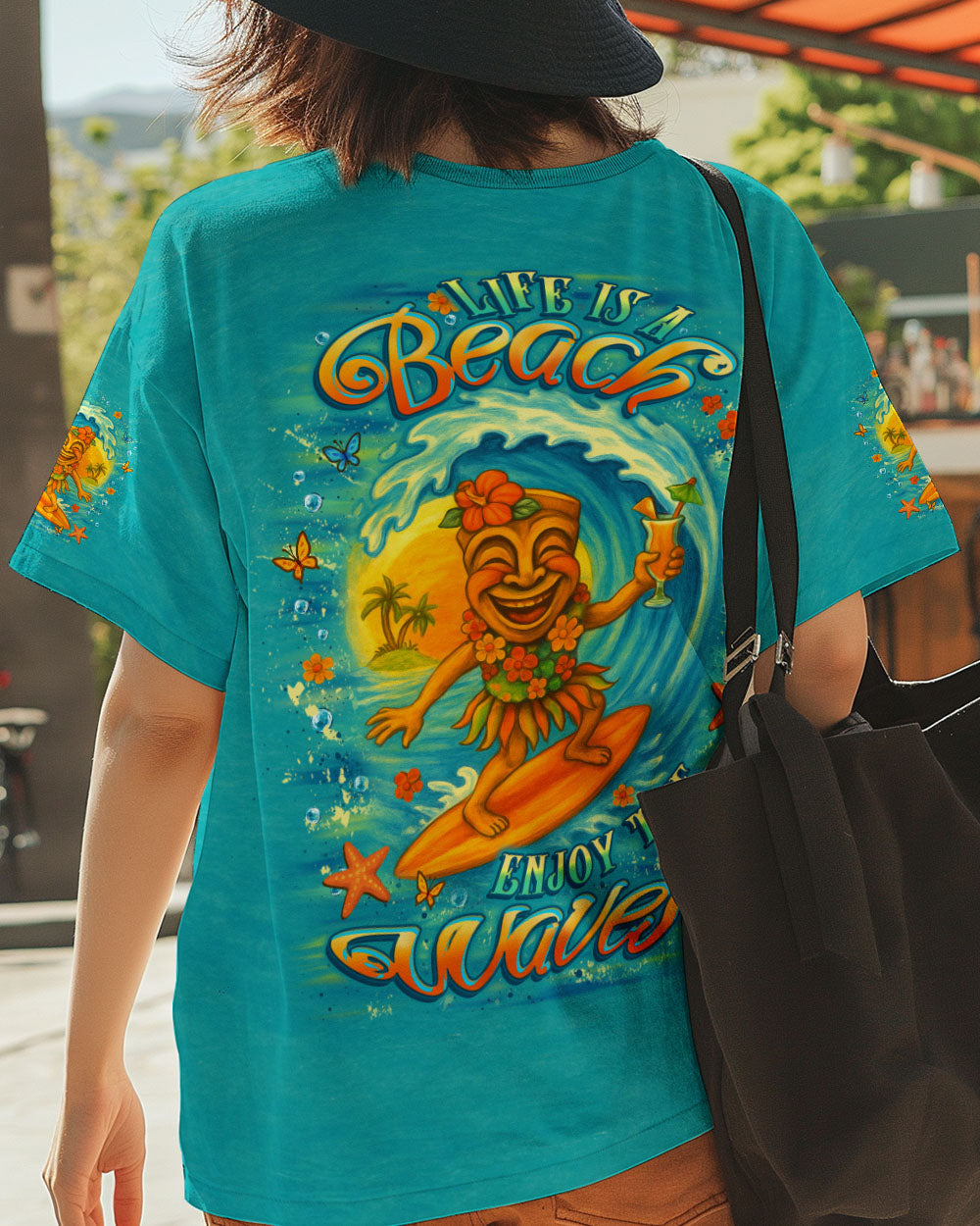 BLISSCORNERS LIFE IS A BEACH ENJOY THE WAVES ALL OVER PRINT