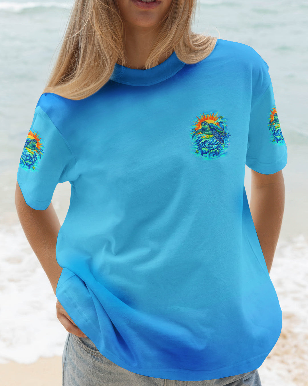 BLISSCORNERS SALTWATER HEALS EVERYTHING TURTLE ALL OVER PRINT