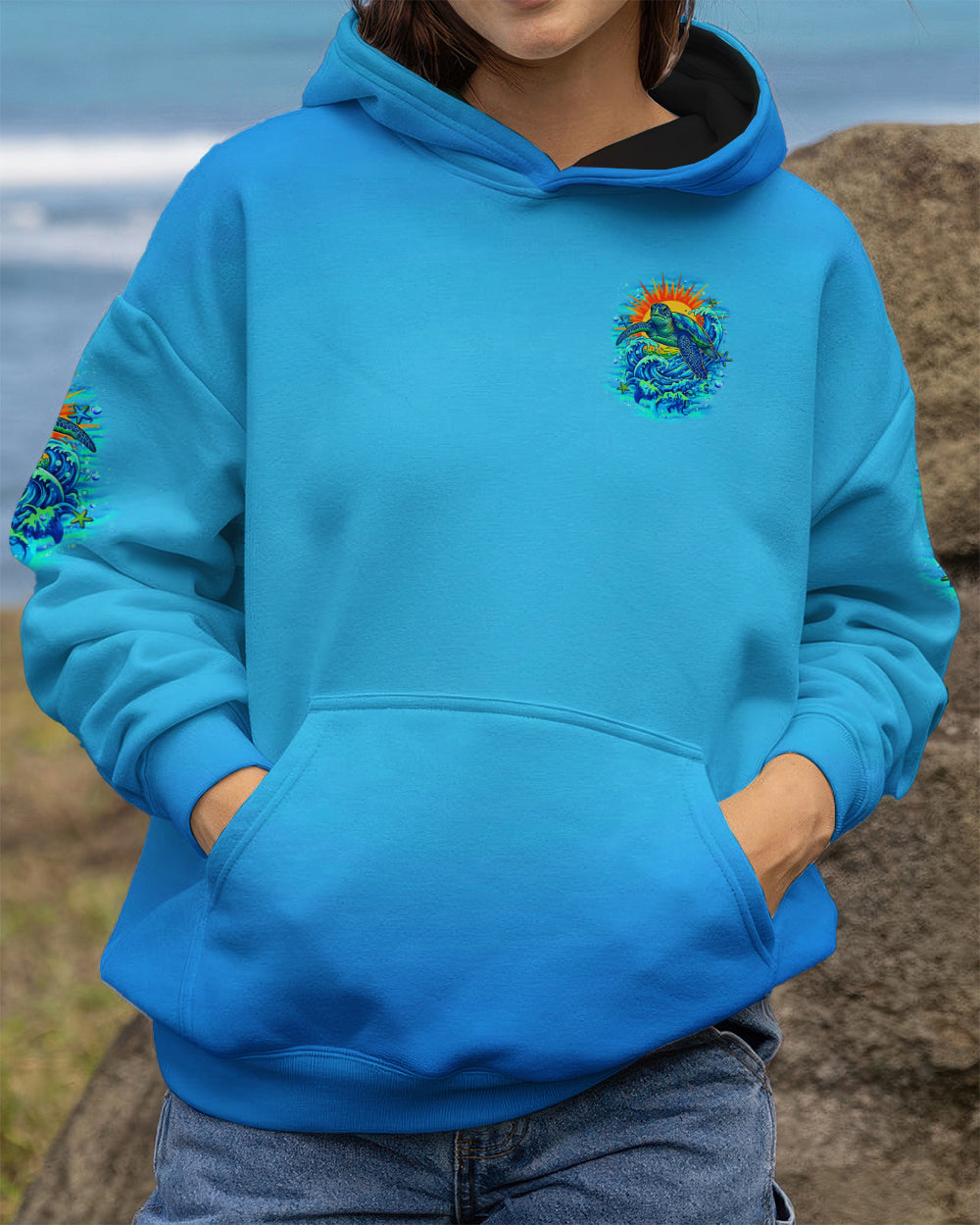 BLISSCORNERS SALTWATER HEALS EVERYTHING TURTLE ALL OVER PRINT