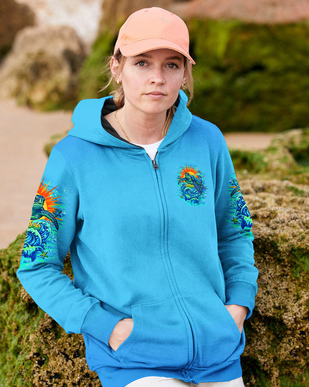 BLISSCORNERS SALTWATER HEALS EVERYTHING TURTLE ALL OVER PRINT