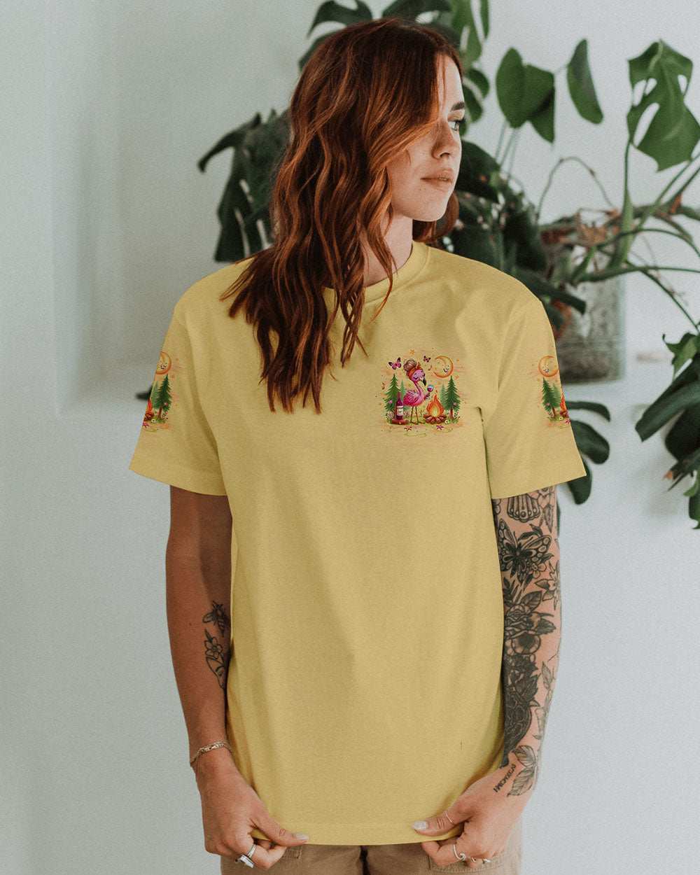 BLISSCORNERS MAKING MEMORIES ONE CAMPFIRE AT A TIME FLAMINGO ALL OVER PRINT