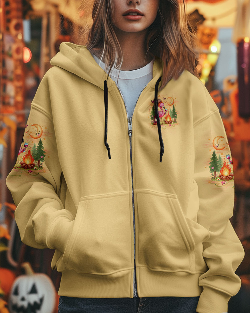 BLISSCORNERS MAKING MEMORIES ONE CAMPFIRE AT A TIME FLAMINGO ALL OVER PRINT
