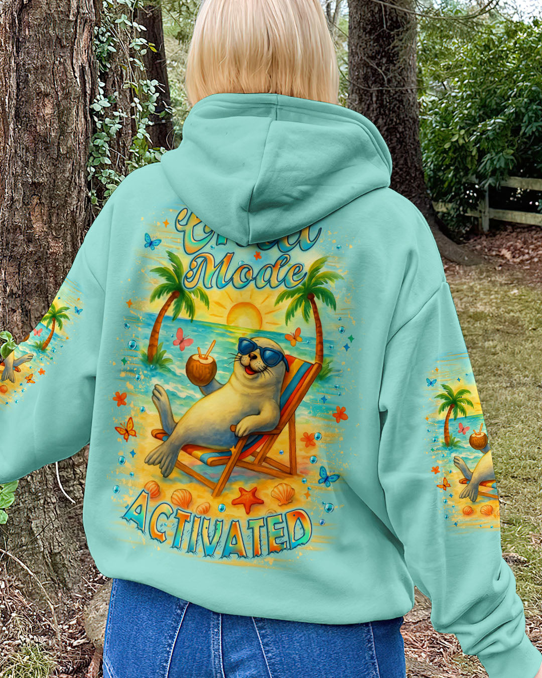 BLISSCORNERS CHILL MODE ACTIVATED SEAL ALL OVER PRINT