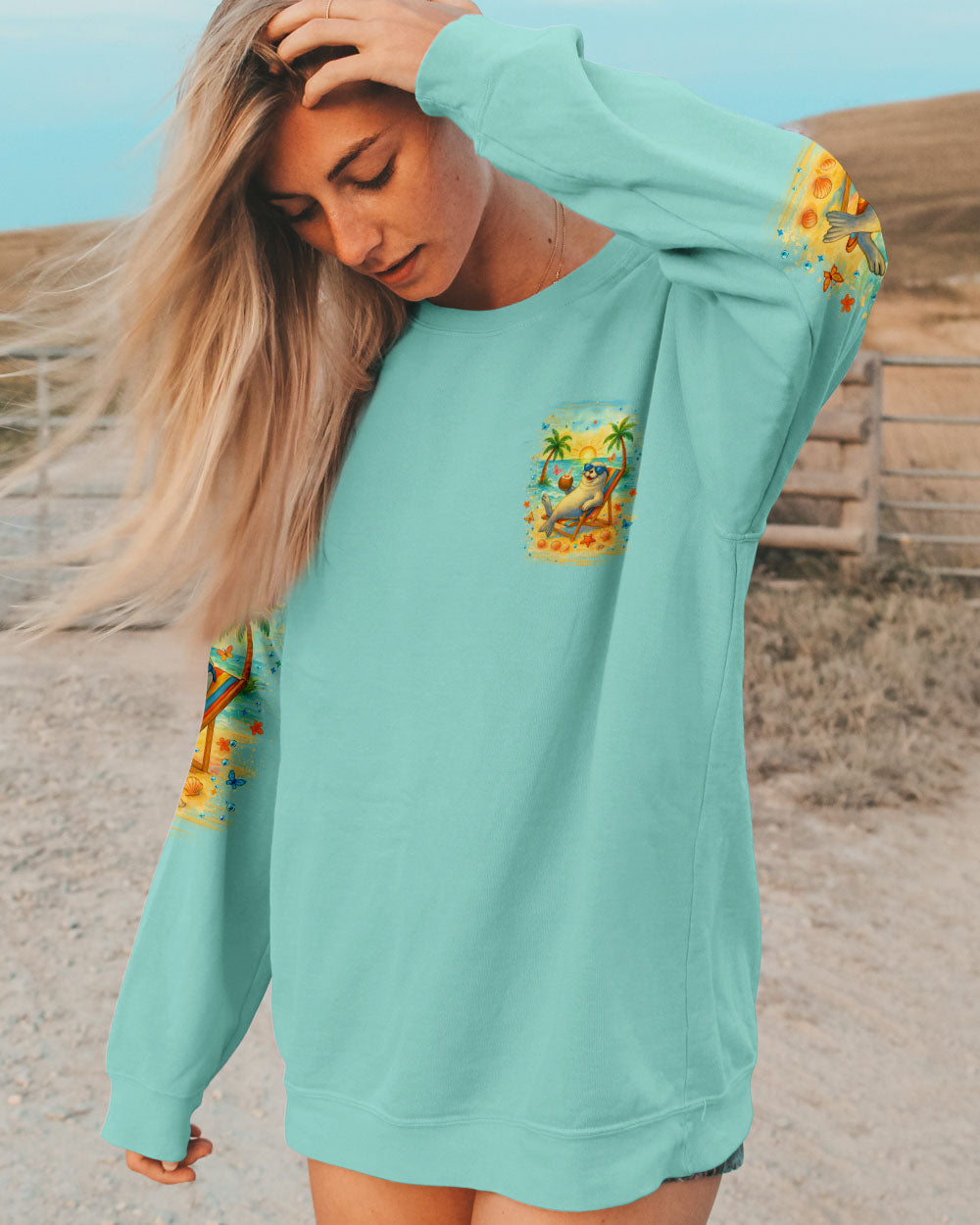 BLISSCORNERS CHILL MODE ACTIVATED SEAL ALL OVER PRINT