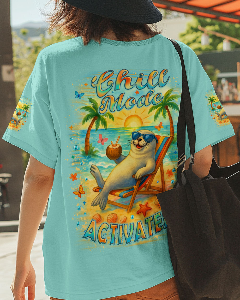 BLISSCORNERS CHILL MODE ACTIVATED SEAL ALL OVER PRINT