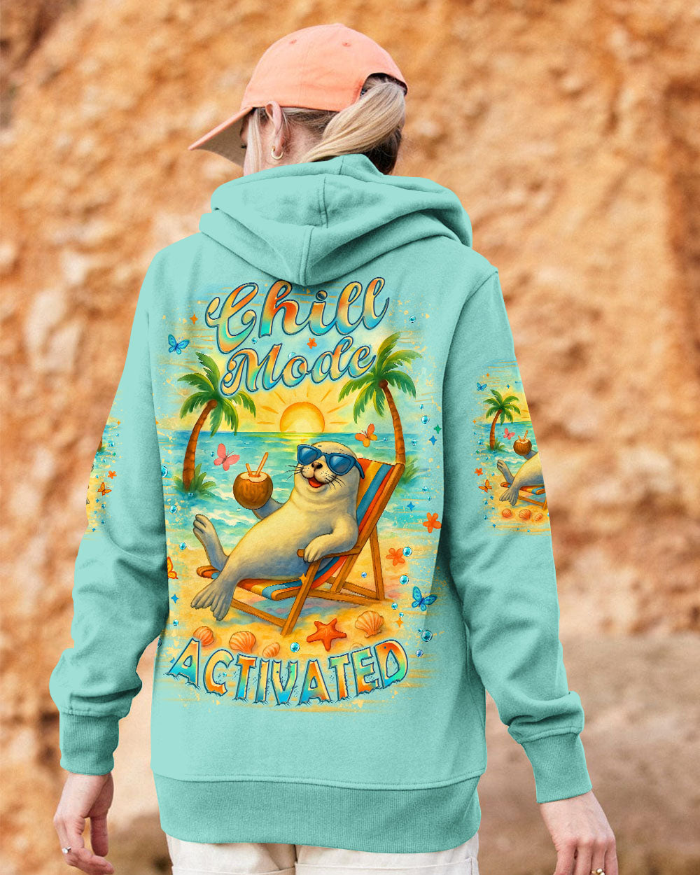 BLISSCORNERS CHILL MODE ACTIVATED SEAL ALL OVER PRINT