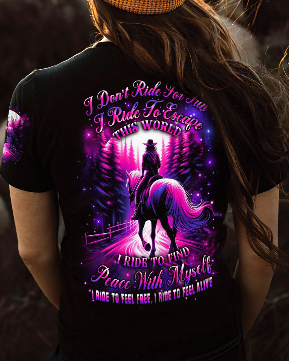 BLISSCORNERS I RIDE TO FIND PEACE WITH MYSELF ALL OVER PRINT
