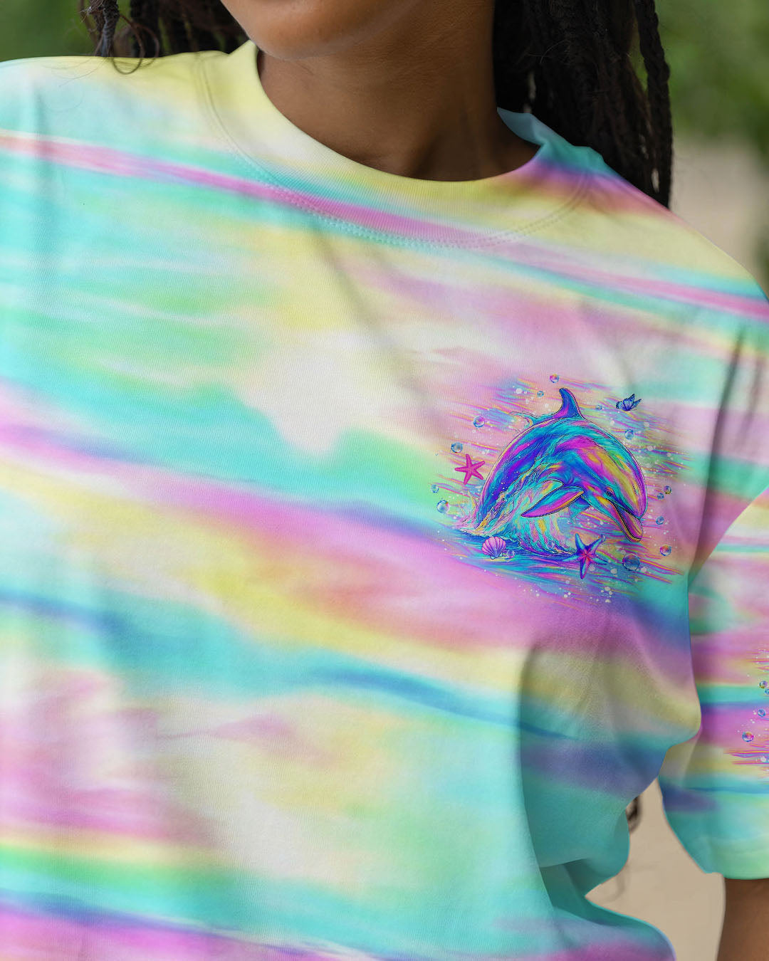 BLISSCORNERS SOME GIRLS ARE JUST BORN DOLPHIN ALL OVER PRINT