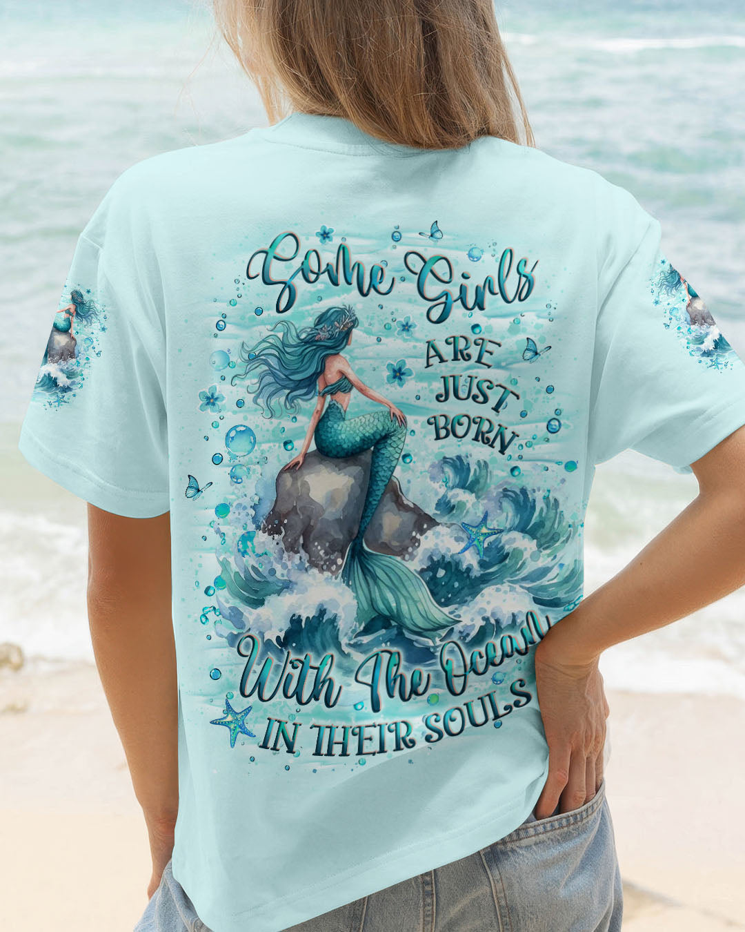 BLISSCORNERS SOME GIRLS ARE JUST BORN MERMAID ALL OVER PRINT