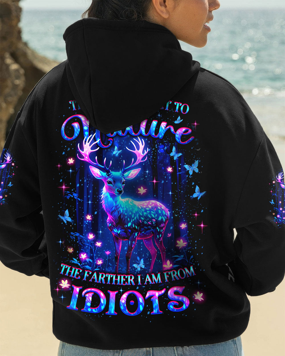 BLISSCORNERS THE CLOSER I GET TO NATURE DEER ALL OVER PRINT