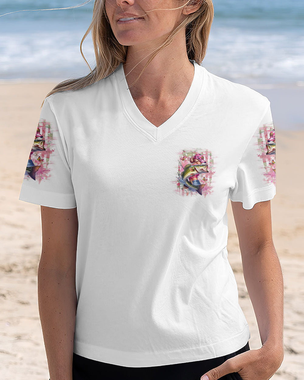 BLISSCORNERS REAL GIRLS FISH FISHING ALL OVER PRINT