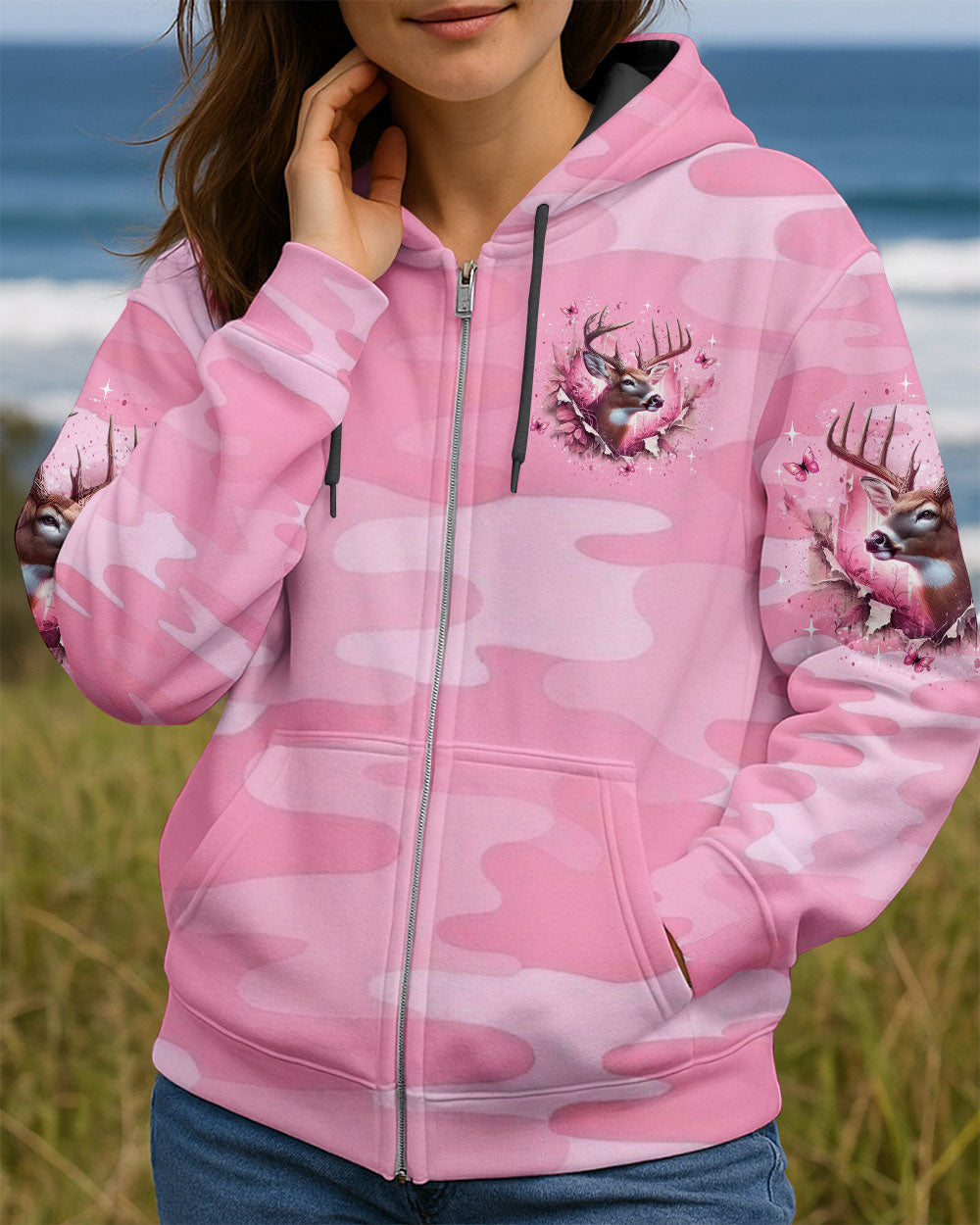 BLISSCORNERS THE CLOSER I GET TO NATURE DEER ALL OVER PRINT