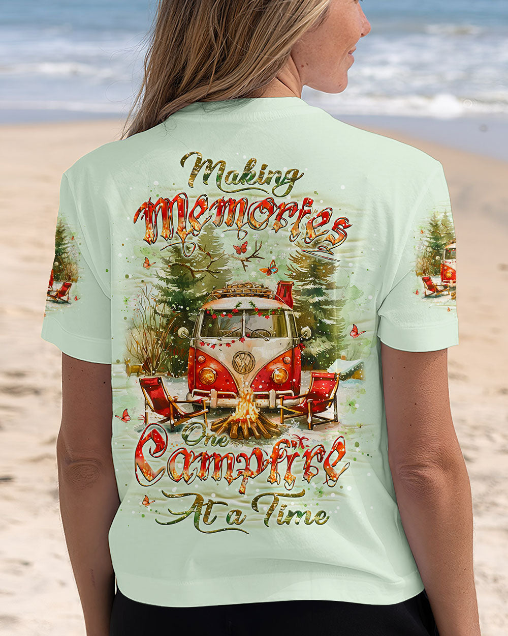 BLISSCORNERS MAKING MEMORIES ONE CAMPFIRE AT A TIME CHRISTMAS ALL OVER PRINT