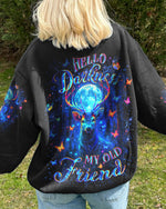 BLISSCORNERS HELLO DARKNESS MY OLD FRIEND DEER ALL OVER PRINT