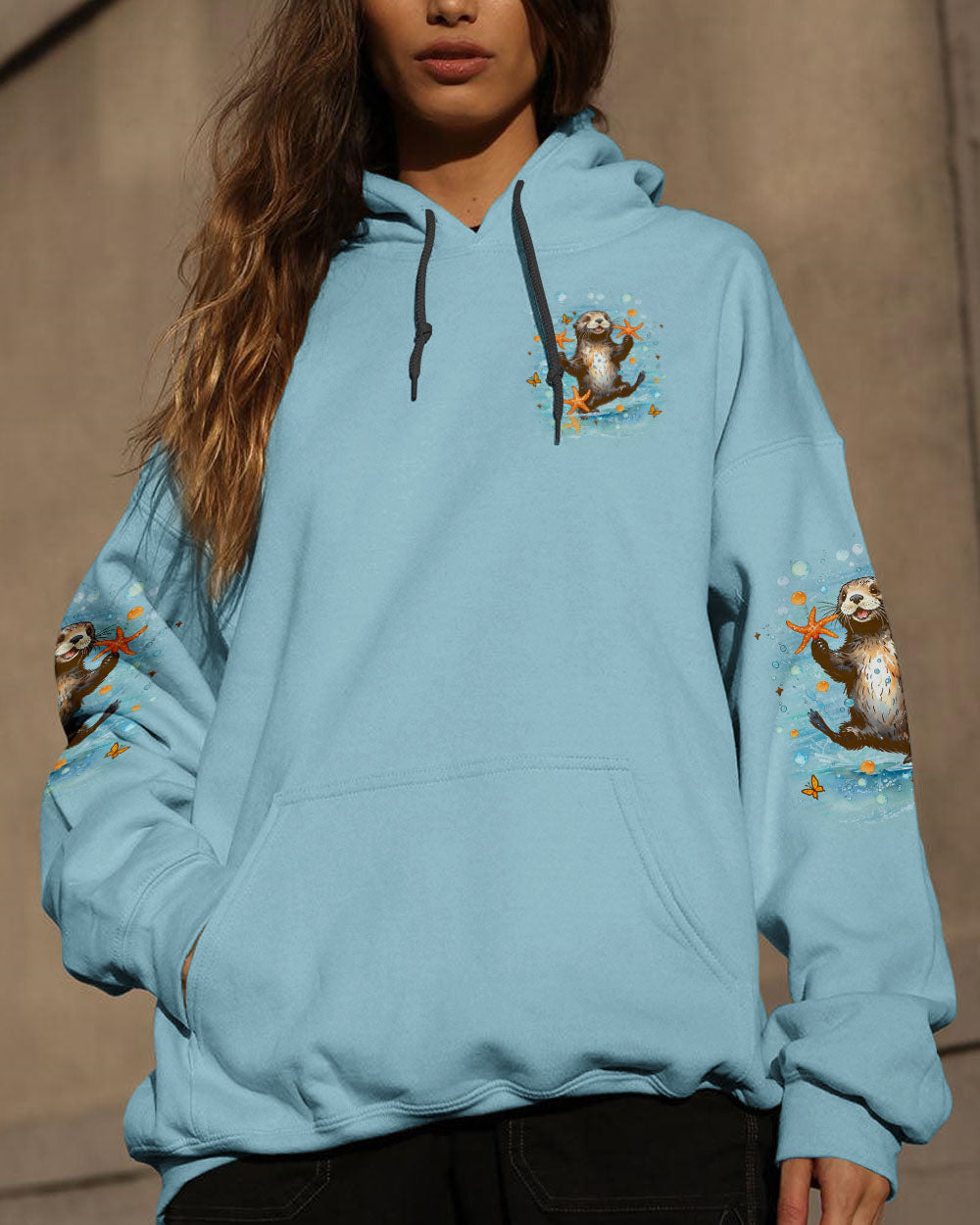 BLISSCORNERS DON'T WORRY BEACH HAPPY SEA OTTER ALL OVER PRINT