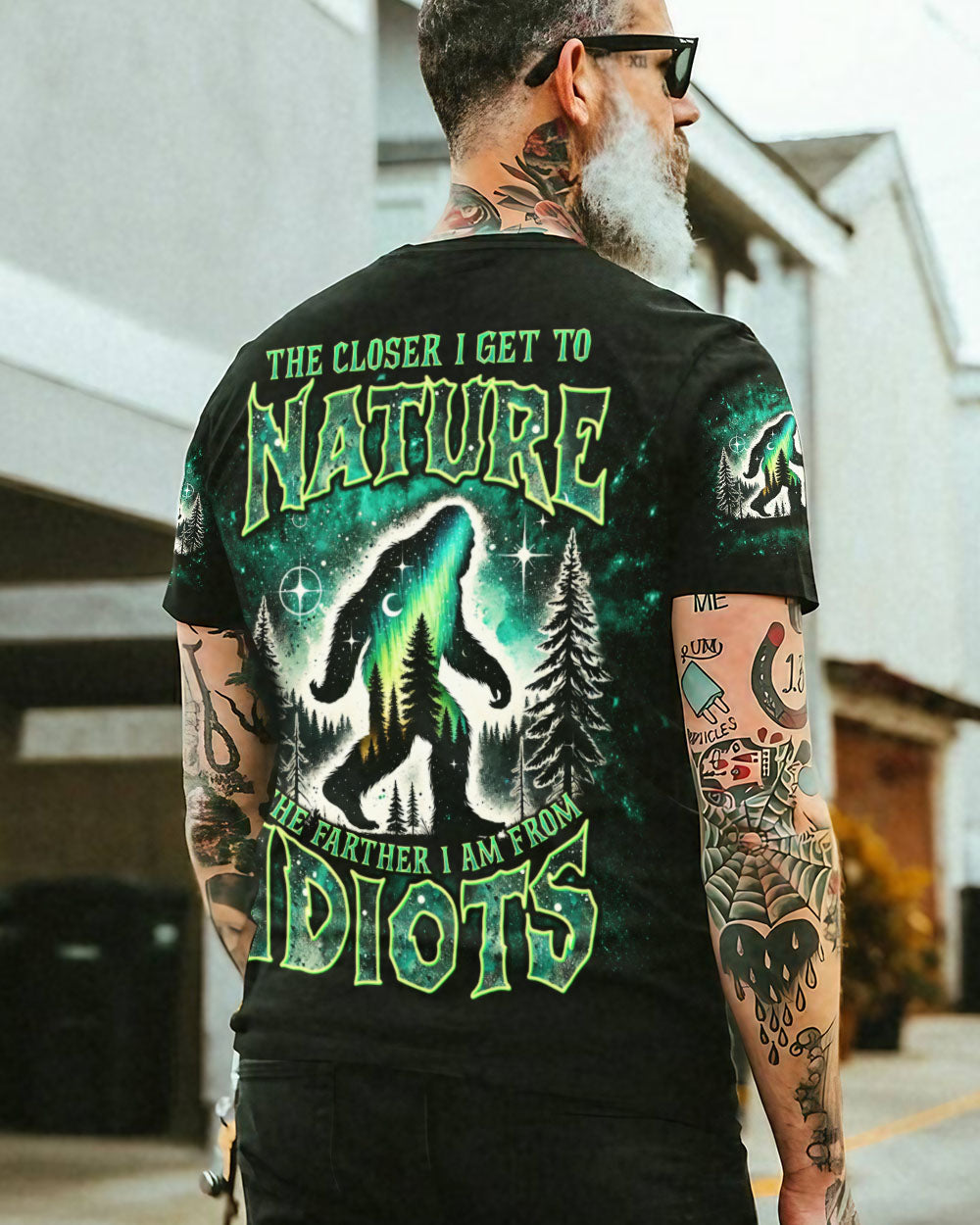 BLISSCORNERS THE CLOSER I GET TO NATURE BIGFOOT ALL OVER PRINT - TLNT1111243