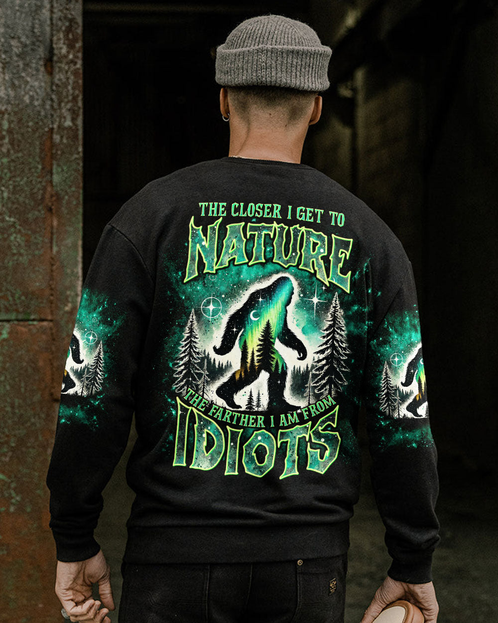 BLISSCORNERS (HOT DEAL) THE CLOSER I GET TO NATURE BIGFOOT ALL OVER PRINT -TLNT1111243