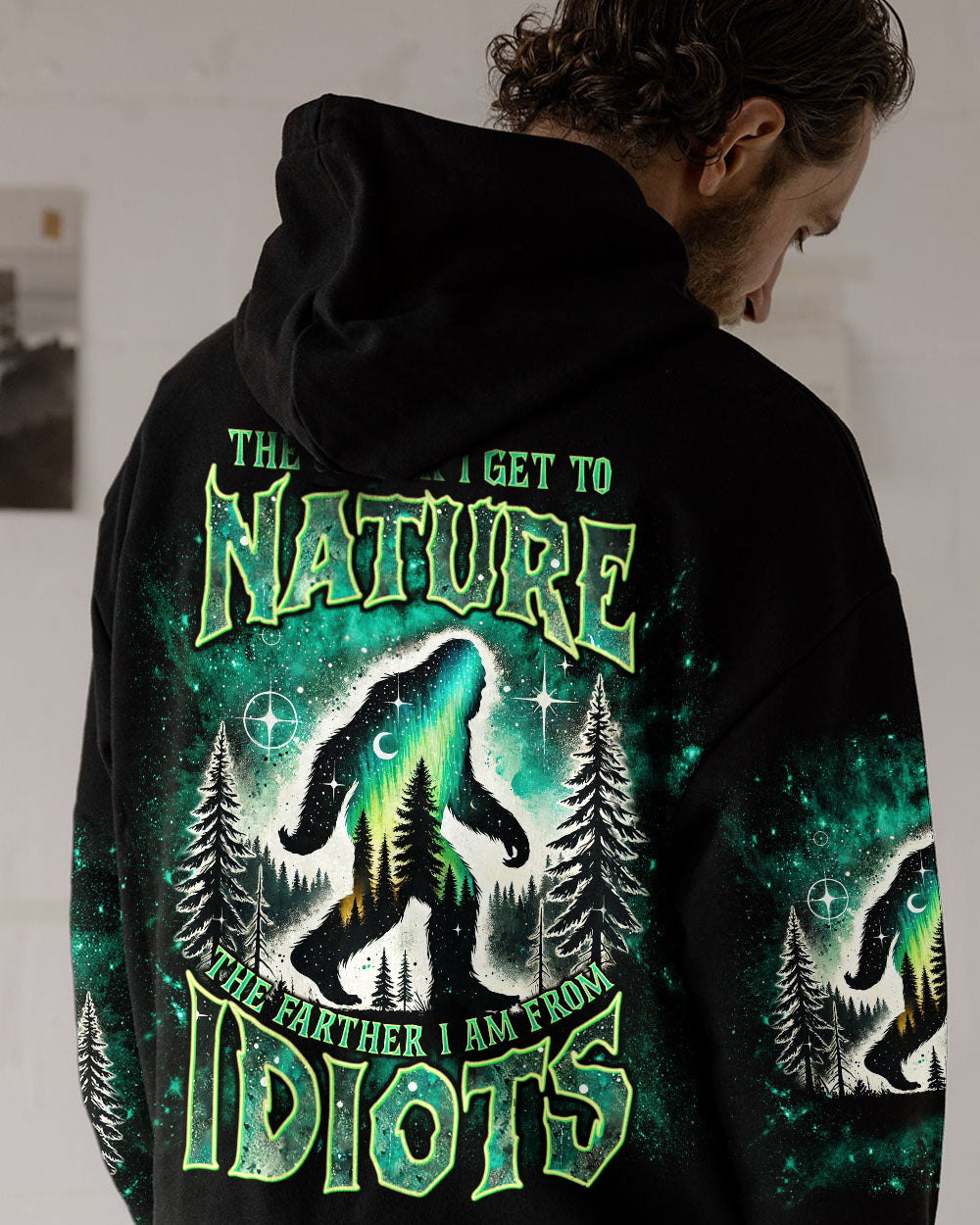 BLISSCORNERS (HOT DEAL) THE CLOSER I GET TO NATURE BIGFOOT ALL OVER PRINT -TLNT1111243
