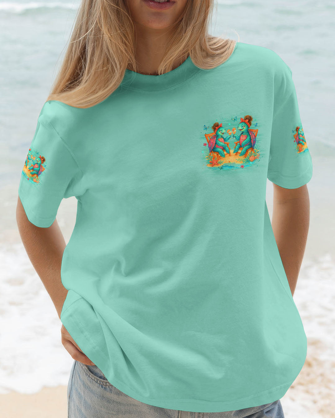 BLISSCORNERS SOME GIRLS ARE JUST BORN TURTLE ALL OVER PRINT