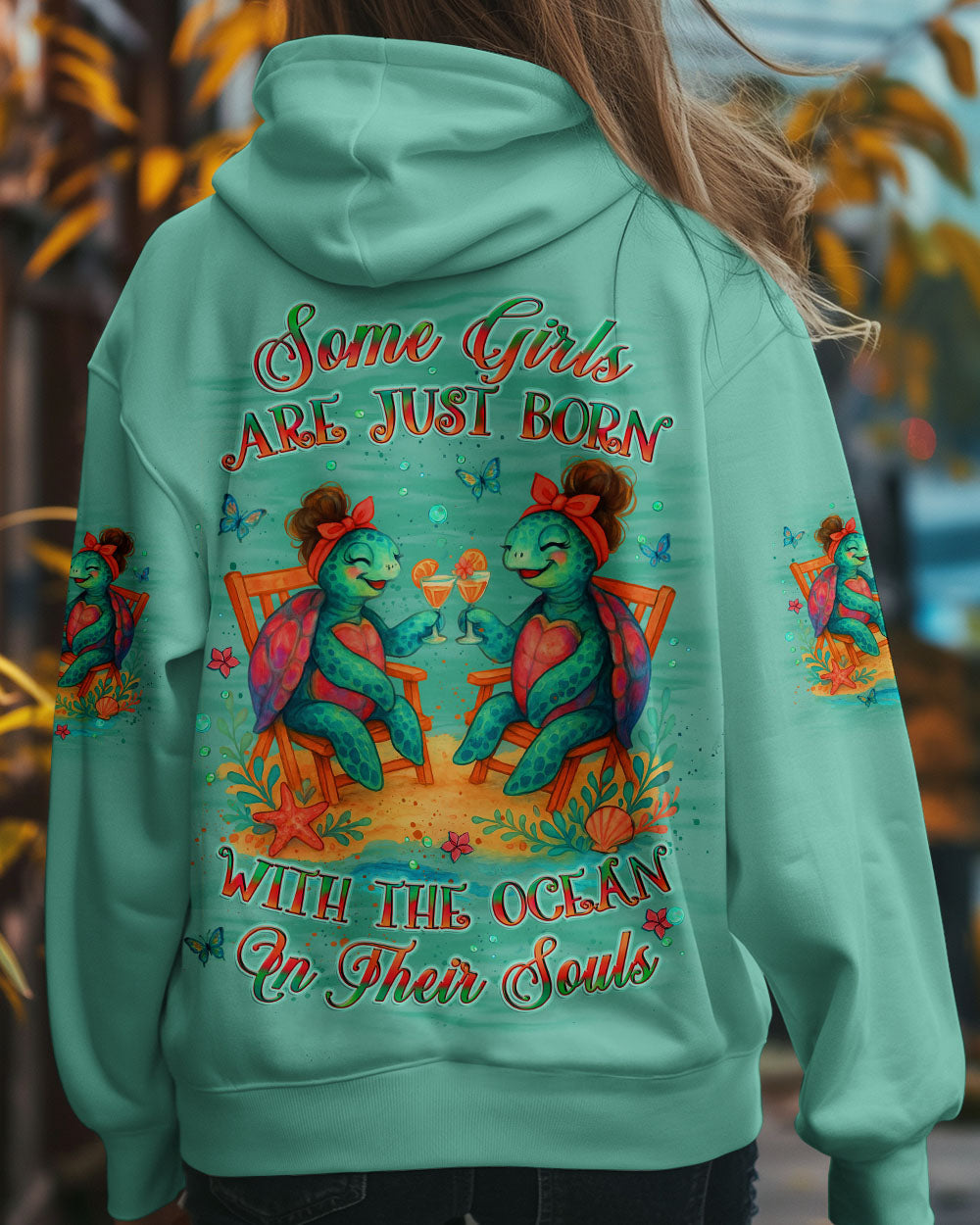 BLISSCORNERS SOME GIRLS ARE JUST BORN TURTLE ALL OVER PRINT