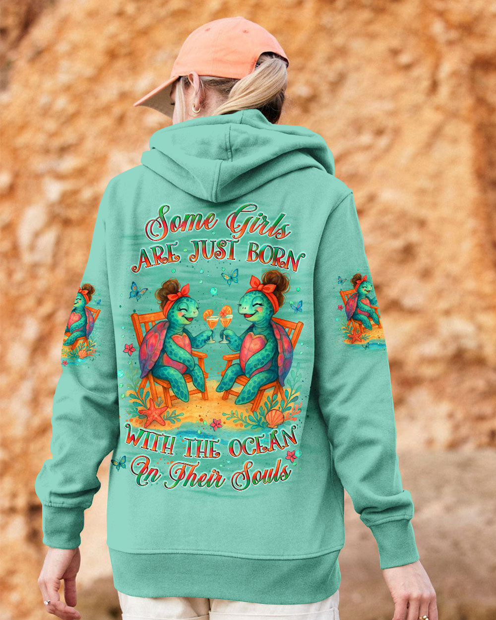 BLISSCORNERS SOME GIRLS ARE JUST BORN TURTLE ALL OVER PRINT