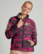 BLISSCORNERS PRETTY IN PINK HUNTING CAMO PUFFER JACKET