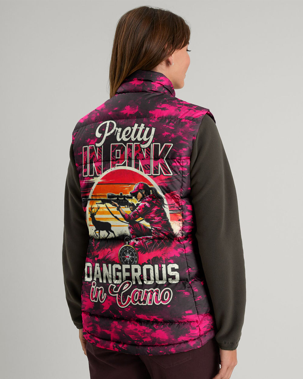 BLISSCORNERS PRETTY IN PINK HUNTING CAMO PUFFER JACKET