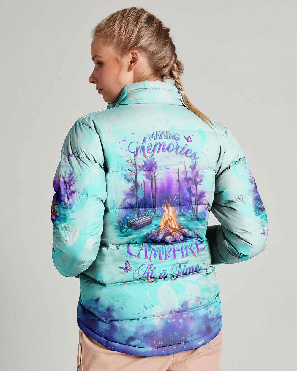 BLISSCORNERS MAKING MEMORIES ONE CAMPFIRE AT A TIME PUFFER JACKET