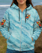 BLISSCORNERS CATCH THE WAVES STAY COOL HAVE FUN SHARK ALL OVER PRINT