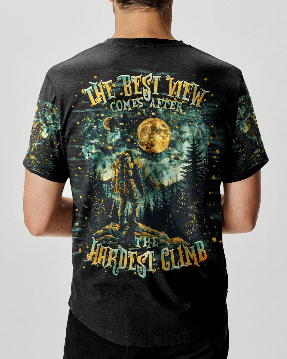 BLISSCORNERS THE BEST VIEW COMES AFTER BIGFOOT HIKING ALL OVER PRINT