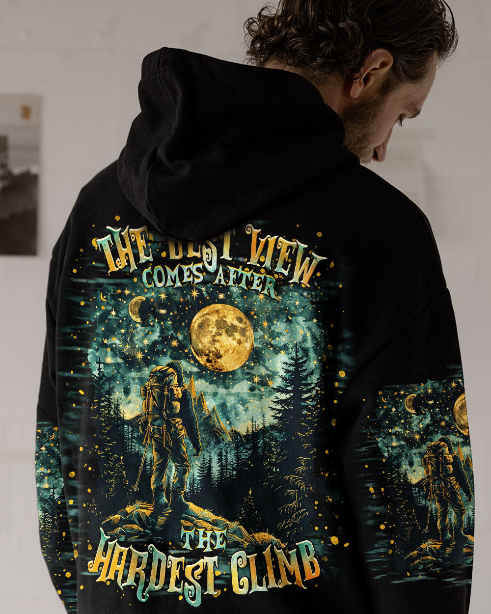 BLISSCORNERS THE BEST VIEW COMES AFTER BIGFOOT HIKING ALL OVER PRINT