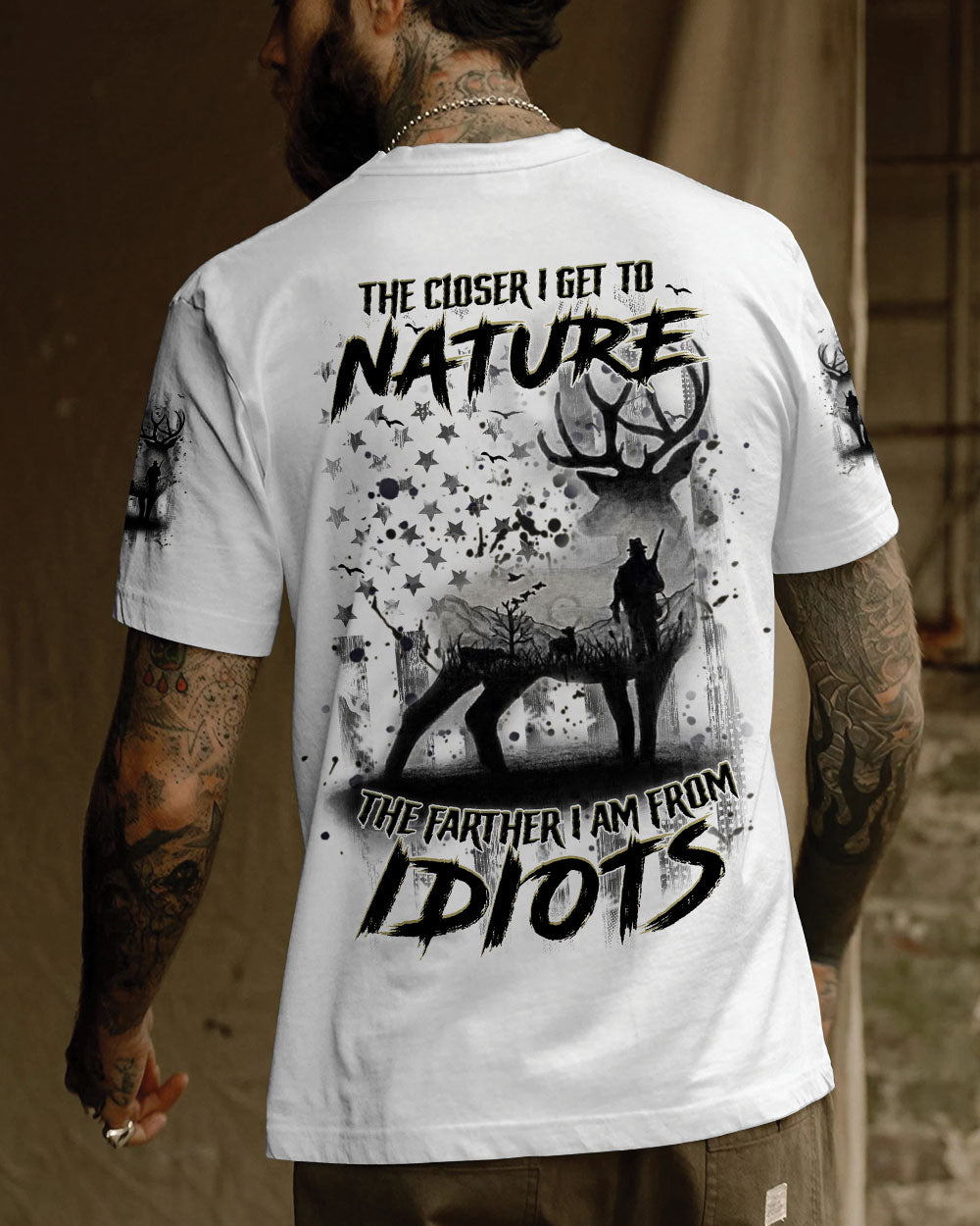 BLISSCORNERS THE CLOSER I GET TO NATURE DEER ALL OVER PRINT