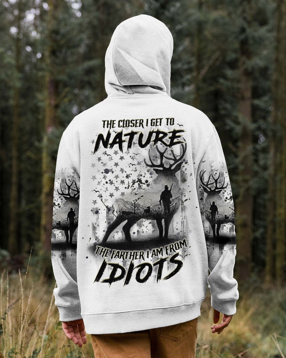 BLISSCORNERS THE CLOSER I GET TO NATURE DEER ALL OVER PRINT