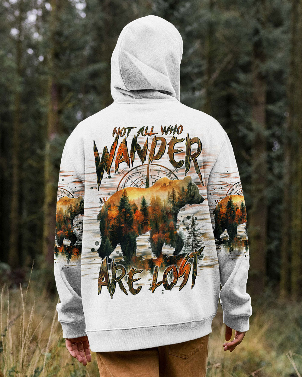 BLISSCORNERS NOT ALL WHO WANDER ARE LOST BEAR HUNTING ALL OVER PRINT