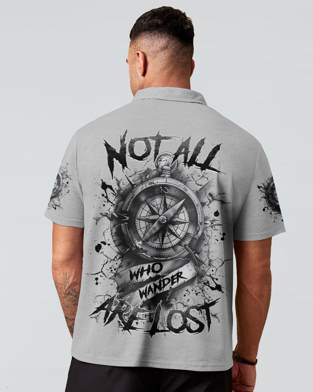 BLISSCORNERS NOT ALL WHO WANDER ARE LOST COMPASS ALL OVER PRINT