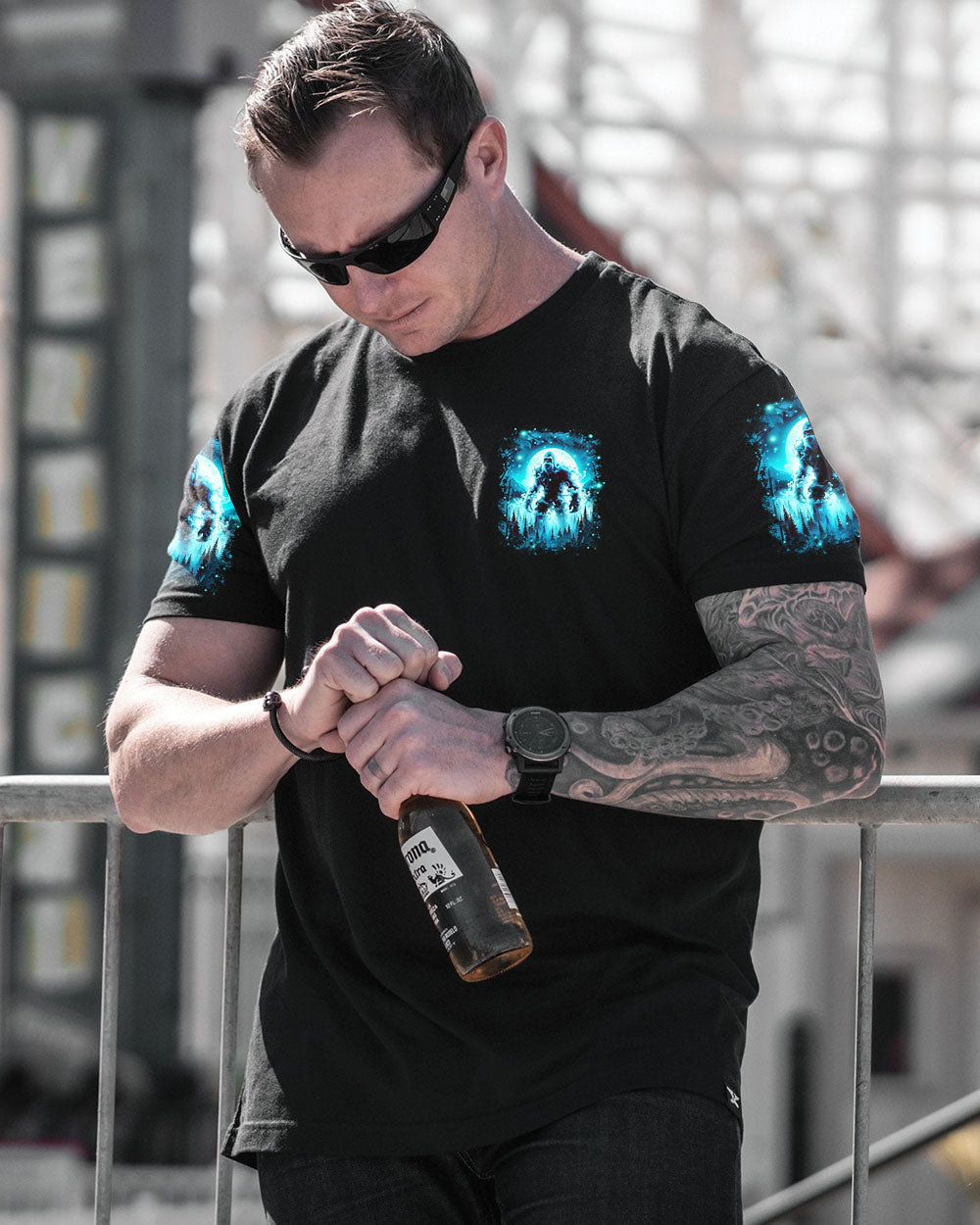 BLISSCORNERS AND INTO THE FOREST I GO BIGFOOT ALL OVER PRINT