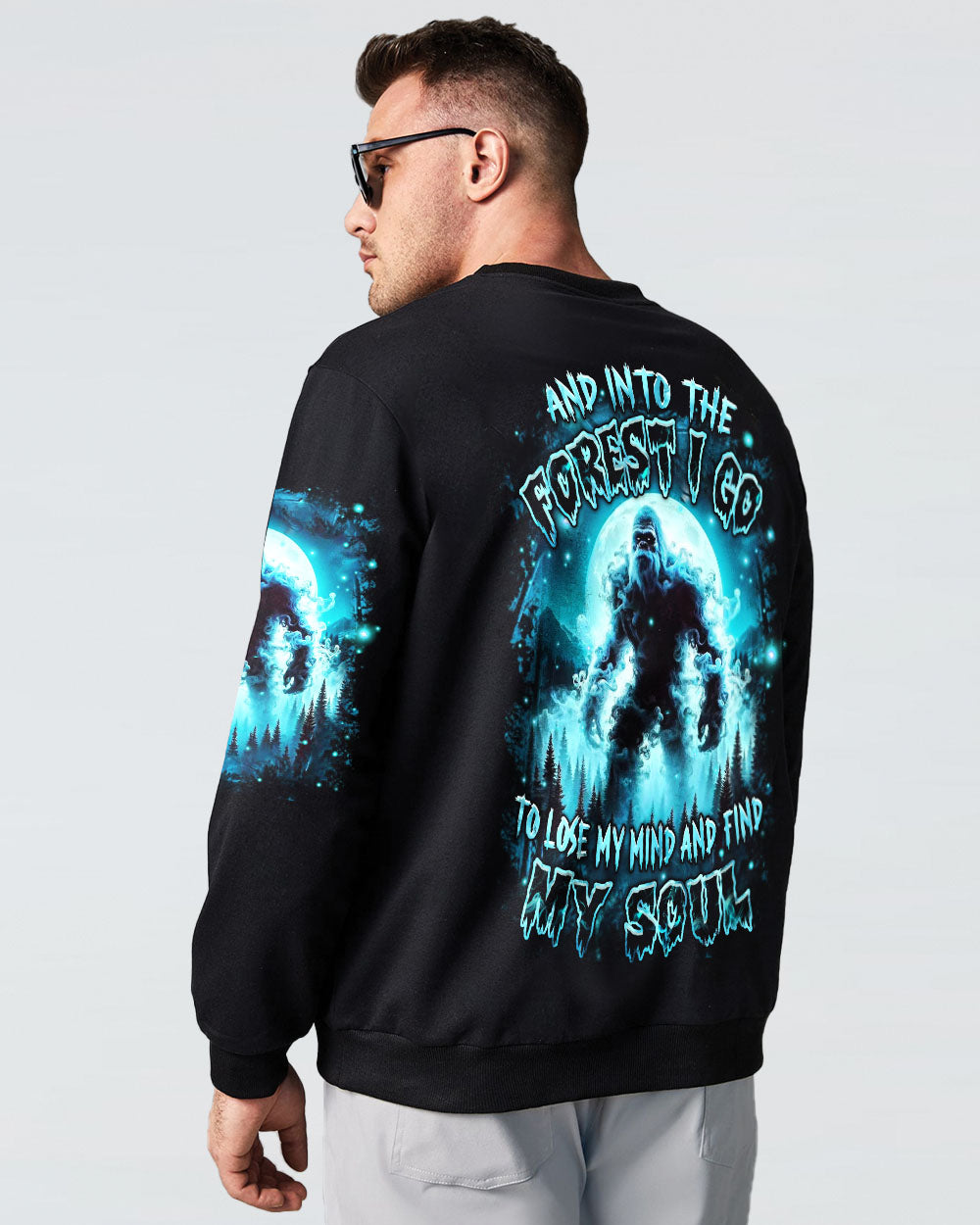 BLISSCORNERS AND INTO THE FOREST I GO BIGFOOT ALL OVER PRINT