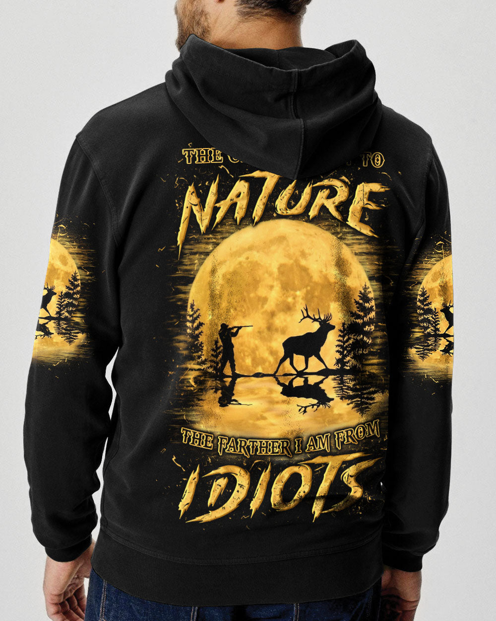 BLISSCORNERS THE CLOSER I GET TO NATURE HUNTING DEER ALL OVER PRINT