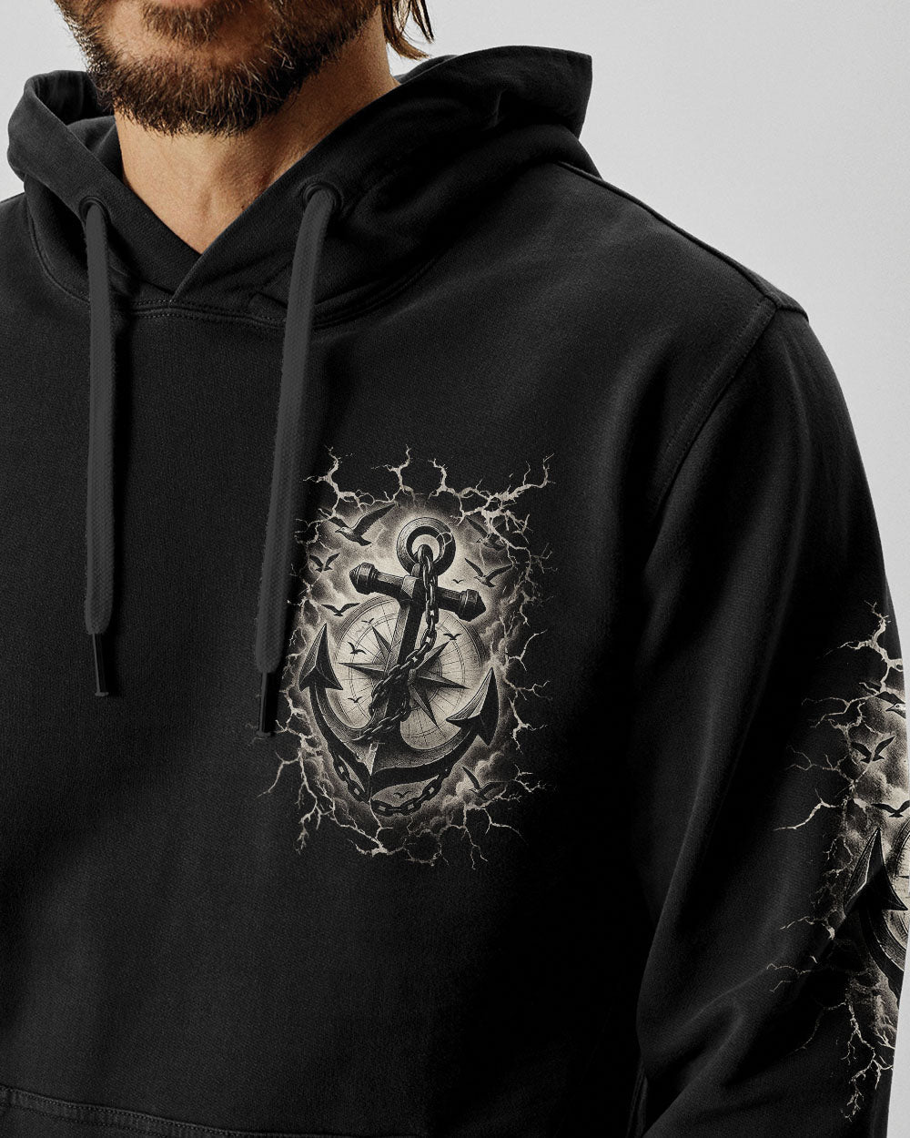 BLISSCORNERS NOT ALL WHO WANDER ARE LOST ANCHOR COMPASS ALL OVER PRINT