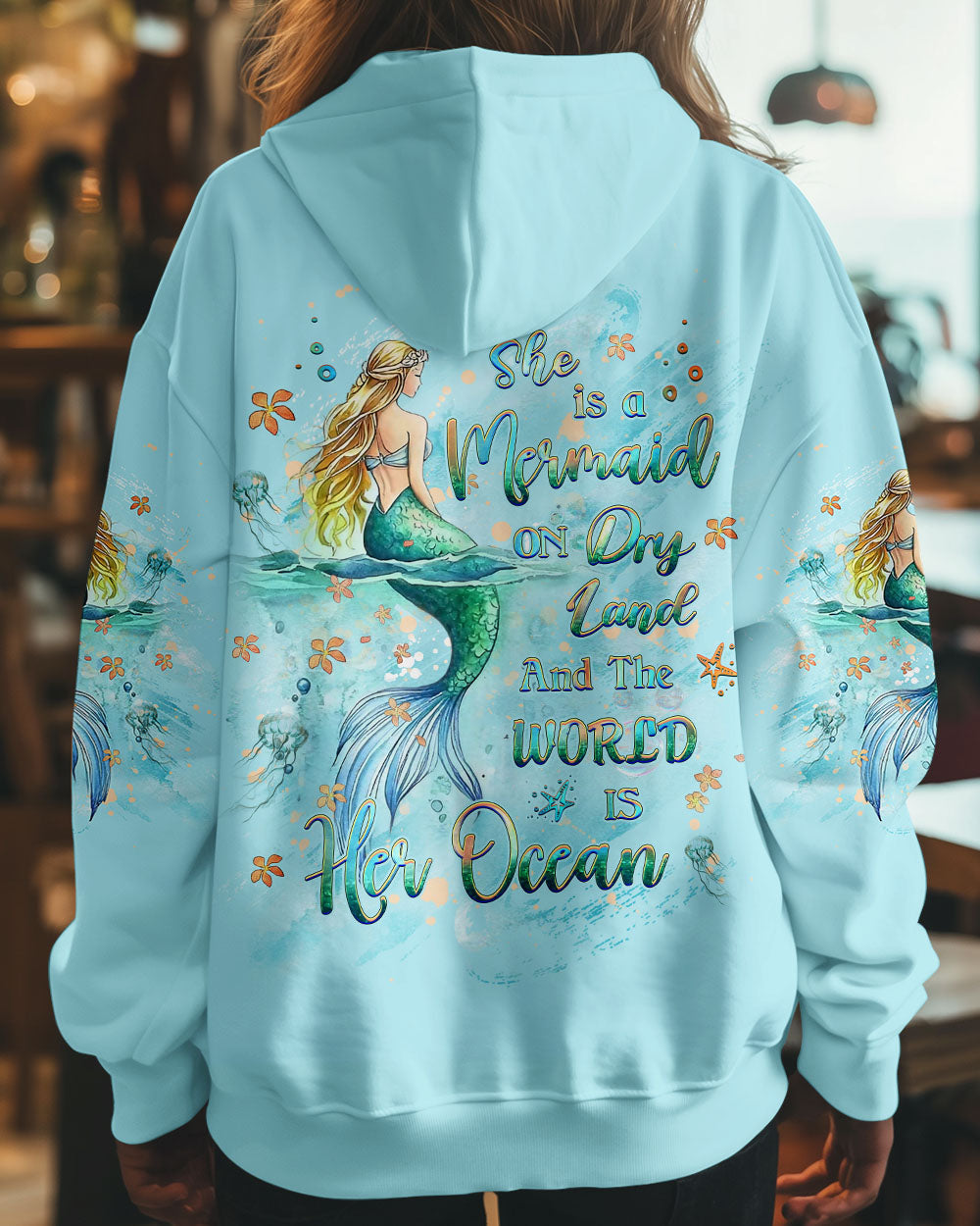 BLISSCORNERS SHE IS A MERMAID ALL OVER PRINT