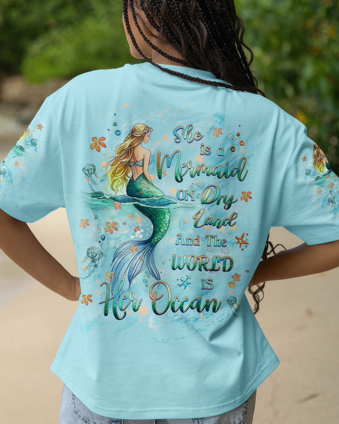 BLISSCORNERS SHE IS A MERMAID ALL OVER PRINT