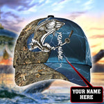 Blisscorners Custom Name Bass Fishing Hunting 3D Cap