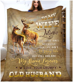 Blisscorners My Queen Forever Husband To Wife & Deer Blanket Hunting To My Wife PT