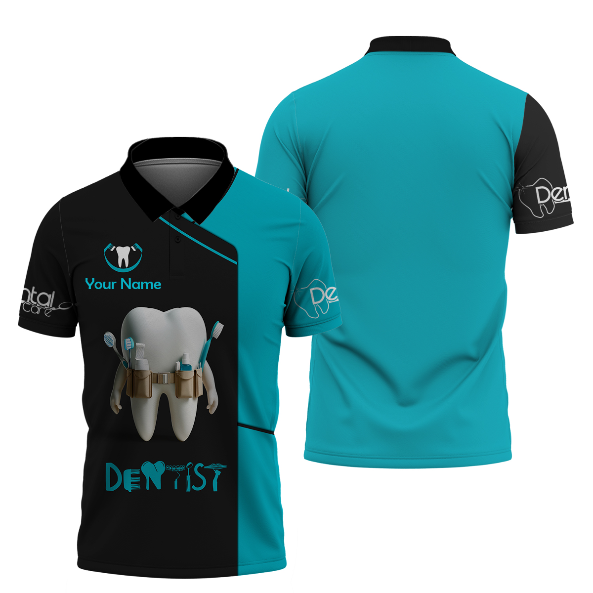 Blisscorners Custom Name Dentist Shirt, Dentist Polo Hoodie, Dental Shirt, Gift for Dentists