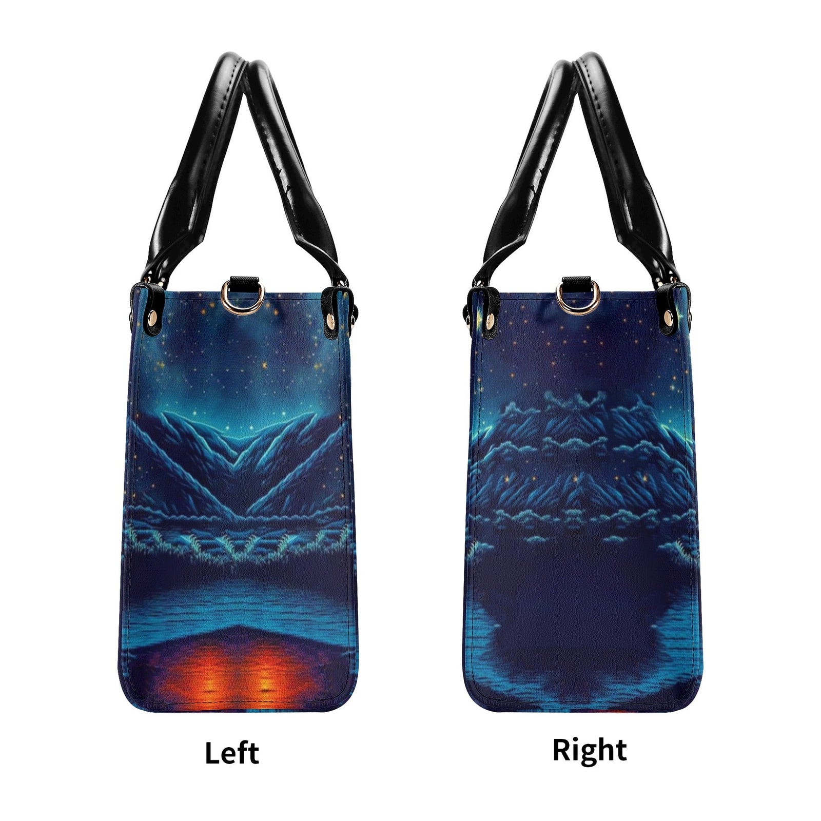 BLISSCORNERS CAMPING NIGHT LEATHER HANDBAG