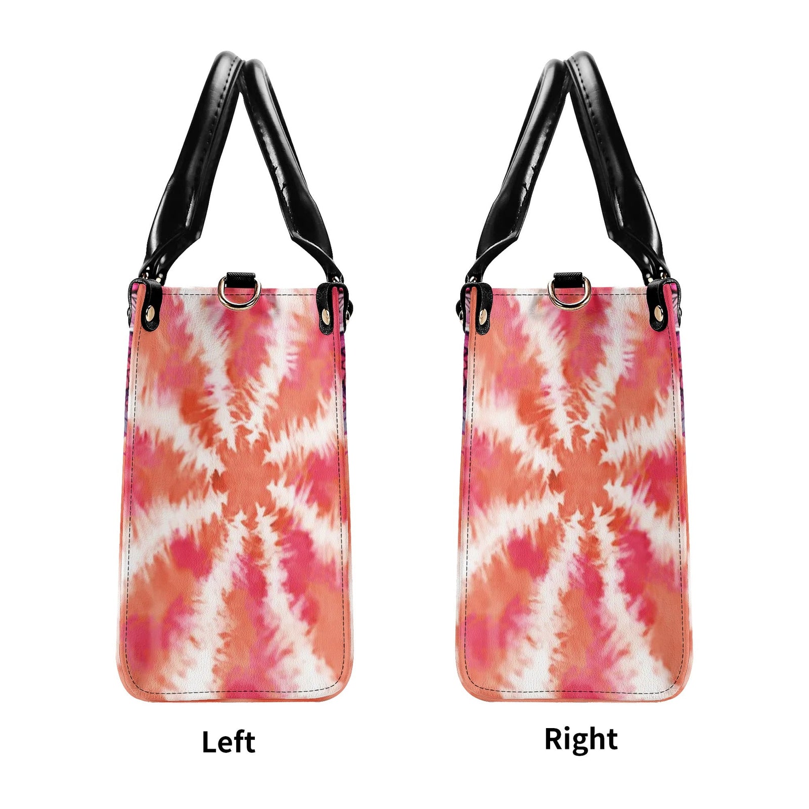 BLISSCORNERS I AM WHO I AM FLORAL SKULL TIE DYE LEATHER HANDBAG