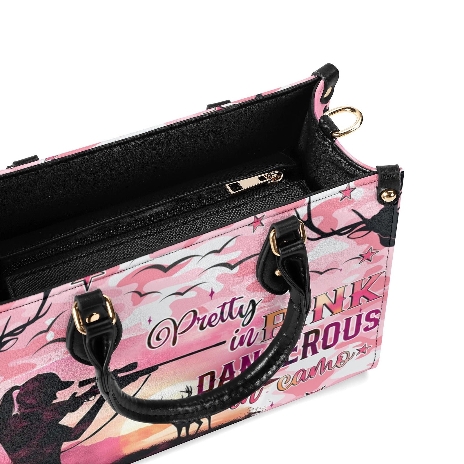BLISSCORNERS PRETTY IN PINK HUNTING LEATHER HANDBAG