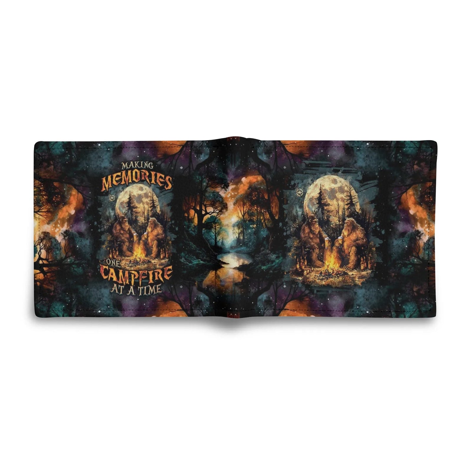 BLISSCORNERS MAKING MEMORIES ONE CAMPFIRE AT A TIME BIGFOOT LEATHER WALLET